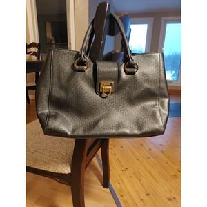 Ivanka Trump Black‎ Gold Shoulder Tote Bag Classic Slight Defect